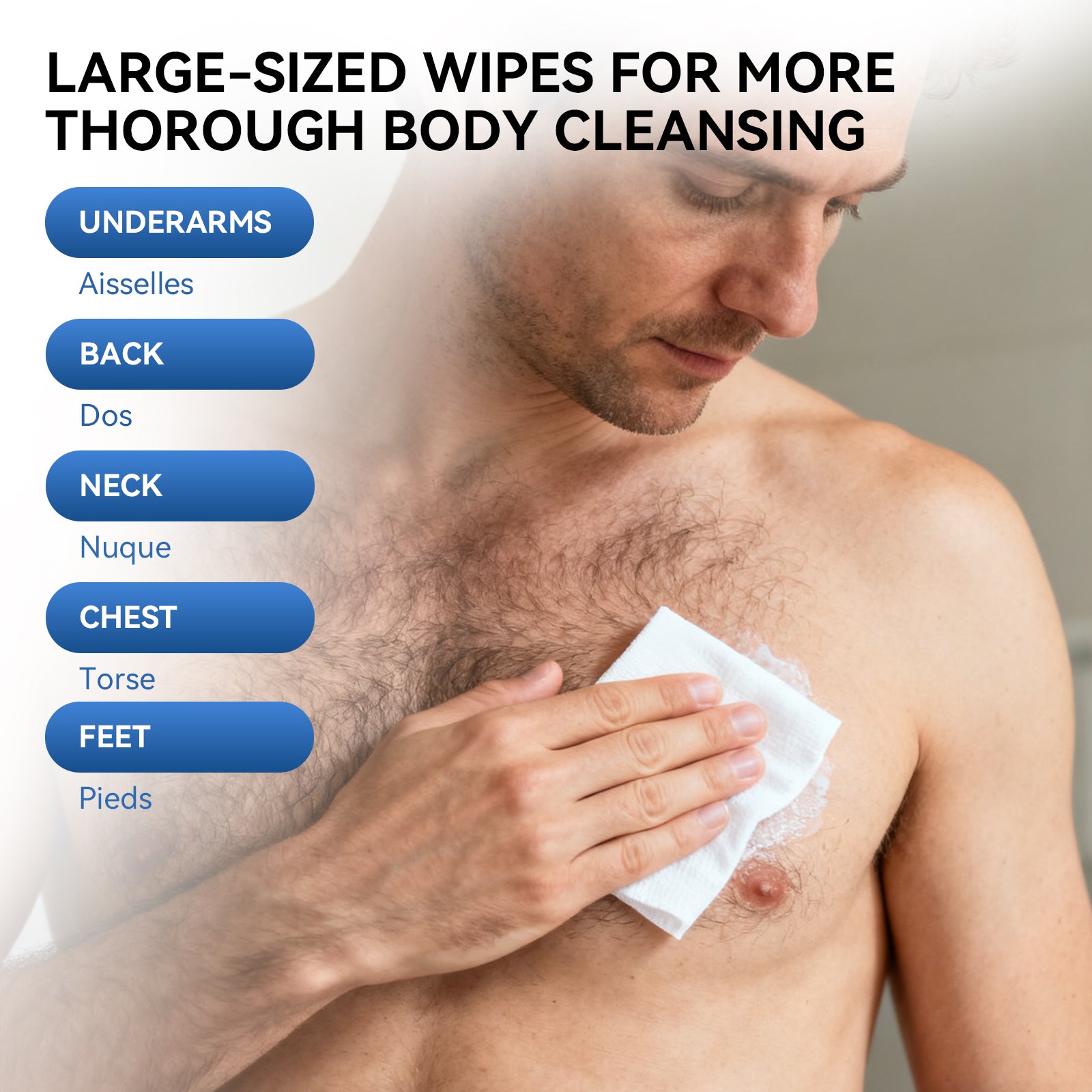 33pc MIMÓRS Antiperspirant Deodorant Wipes - Quick-Dry & Long-Lasting Freshness, Aluminum-Free & Skin-Friendly, Individual Packs for Travel Gym Office